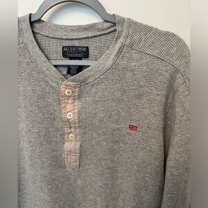 Polo Jeans Company Ralph Lauren Vintage Thermal Waffle Long Sleeve Henley
